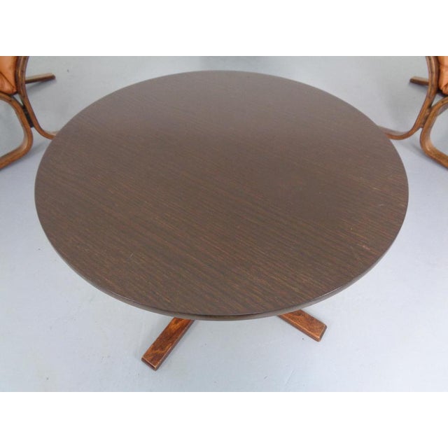 Mid-Century Siesta Table & Leather Chairs by Ingmar Relling for Westnofa, 1960s, Set of 4 For Sale - Image 16 of 18