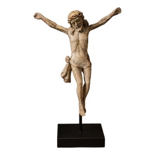 18th Century French Polychrome Wood Corpus Christi Figure For Sale
