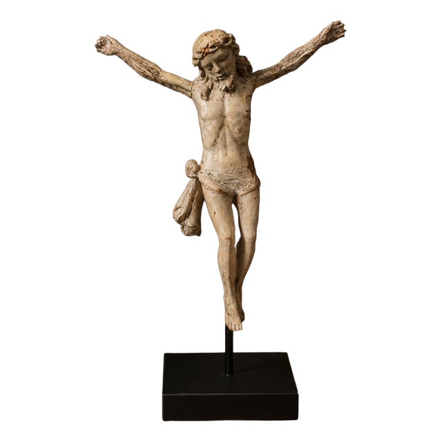 18th Century French Polychrome Wood Corpus Christi Figure For Sale