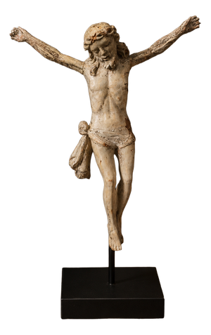 18th Century French Polychrome Wood Corpus Christi Figure