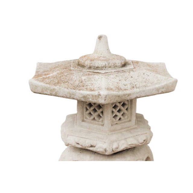 Large vintage garden pathway pagoda, a garden standout that looks very zen and peaceful. Signed by local Artist Oakland,...
