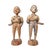 Wood Indonesian Artist, Figurative Sculptures, Late 1700s, Wood, Set of 2 For Sale - Image 7 of 7