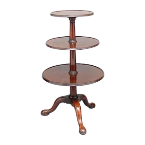 Antique Mahogany Three Tier Table, 1770s
