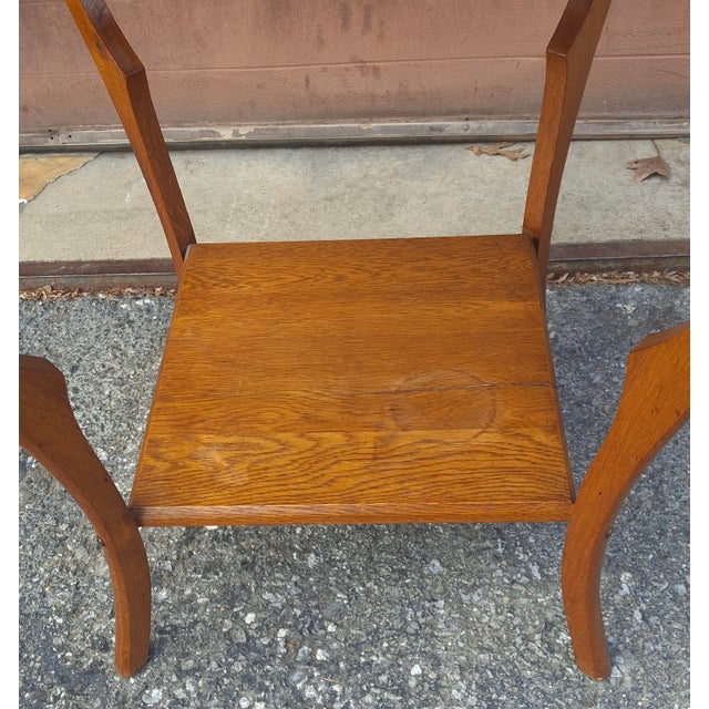 Tan Late 19th Century Victorian Arts and Crafts Oak Two-Tier Single Drawer Side Table For Sale - Image 8 of 12