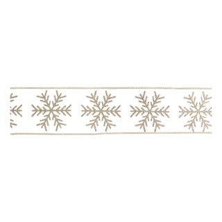 Snowflake Wired Ribbon 4" x 5 Yds. For Sale