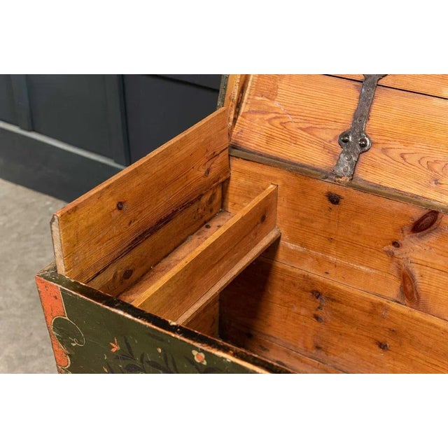 Black Early 19th Century Swedish Marriage or Dowry Chest For Sale - Image 8 of 16