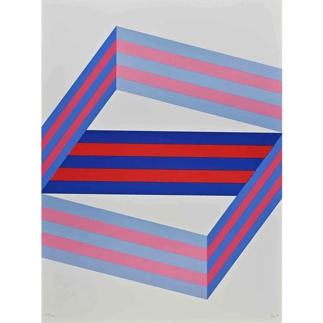 Striped Composition is a lithograph realized by Renato Livi in 1971. Hand-signed and dated on the lower right margin....
