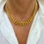 Gold Vintage 18k Yellow Gold Chunky Graduated Curb Link Chain Necklace For Sale - Image 8 of 8