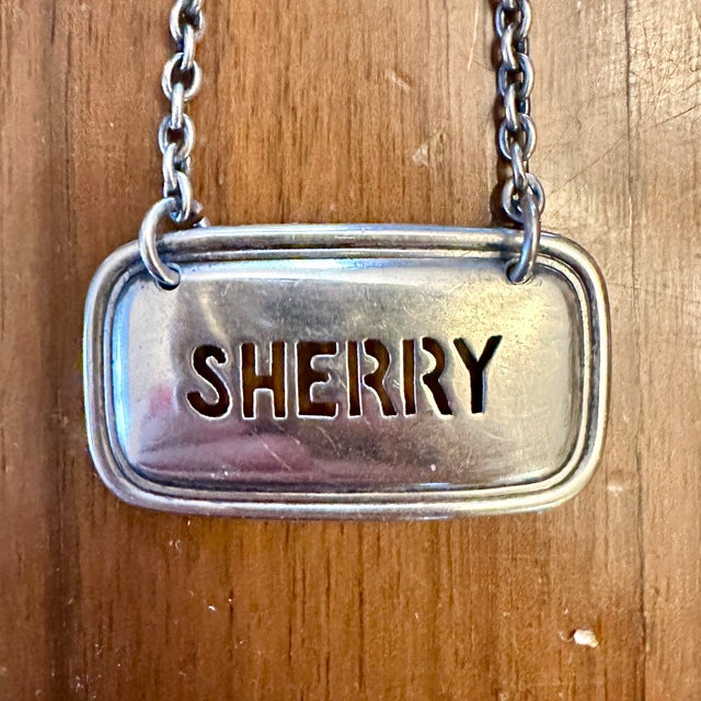 Mid-Century Modern Vintage Tiffany & Co. Sterling Silver Decanter Labels- A Pair For Sale - Image 3 of 4