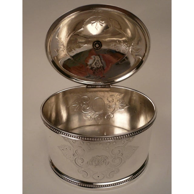 19th Century American Sterling Silver Tea Caddy by Shreve Stanwood & Co Boston For Sale - Image 9 of 10