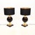 Vintage Italian Walnut and Brass Table Lamps, 1970, Set of 2 For Sale - Image 4 of 11