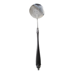 Ebony and Sterling Pierced Serving Laddle Circa 1900