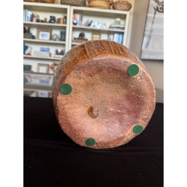 Antique Chinese Brown-Glazed Storage Jar – Late Qing Dynasty For Sale - Image 4 of 4