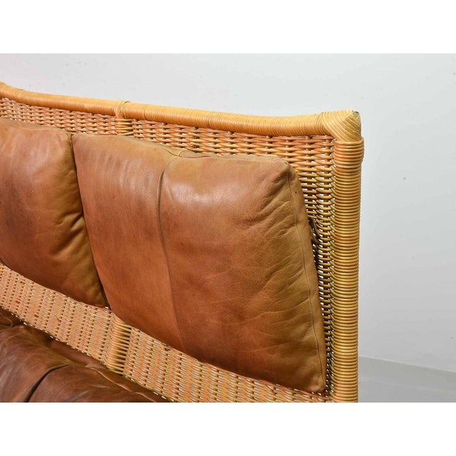 Cognac Patchwork Leather Sofa attributed to Gerard Van Den Berg, The Netherlands, 1970s For Sale - Image 10 of 18