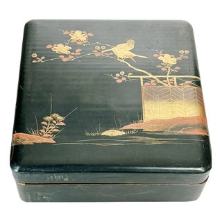 Early 20th Century Japanese Black Lacquer Box, Japan, 1920s For Sale