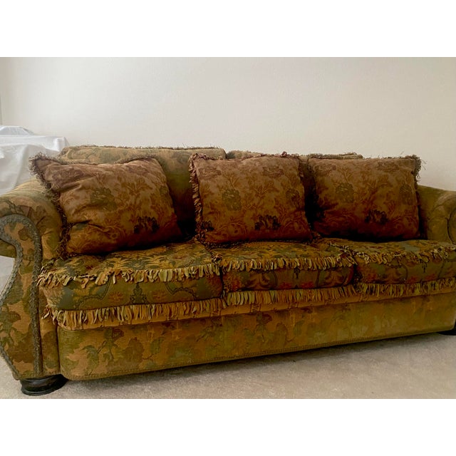 Carol Hicks Bolton and E J Victor Exquisitely Unique Vintage Sofa With Pillows Excellent Condition For Sale - Image 18 of 18