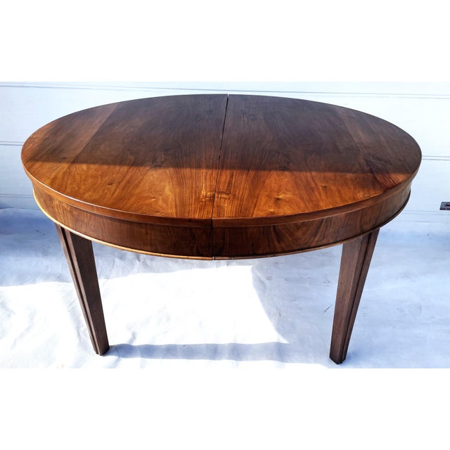 1930s Large Oval Extendable Table For Sale - Image 5 of 18