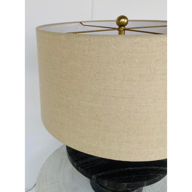 Modern Currey & Company Modern Black Marbel Jebel Table Lamp For Sale - Image 3 of 5