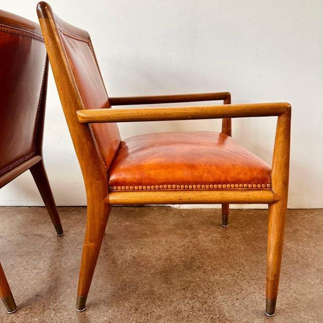 Th Robsjohn-Gibbings Krug Arm Chairs - a Pair For Sale - Image 9 of 12