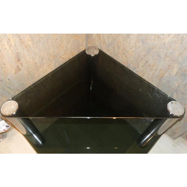 1960s Italian Table in Crystal and Steel by Marco Zanuso for Zanotta, 1960s For Sale - Image 5 of 18