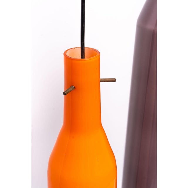 Lime Murano Glass Suspension Lamps by Alessandro Pianon for Vistosi, 1960, Italy, Set of 3 For Sale - Image 8 of 10