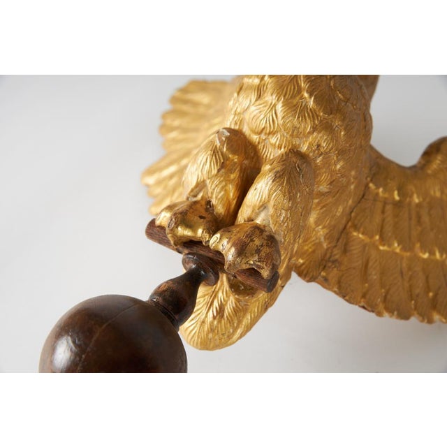 Brown Italian Artist, Eagle, 1800s, Carved and Gilded Walnut For Sale - Image 8 of 10
