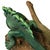 Late 20th Century Green Iguana Lizard Sculpture Wood Hand Sculpted Reptile Home Decor Collectible For Sale - Image 5 of 18