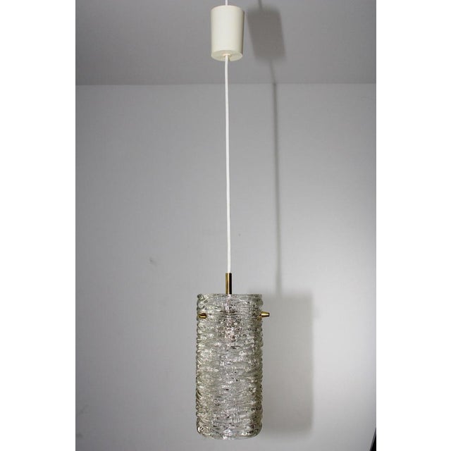 Glass Tube Hanging Lamp in Glass from Kalmar, 1950s For Sale - Image 7 of 9