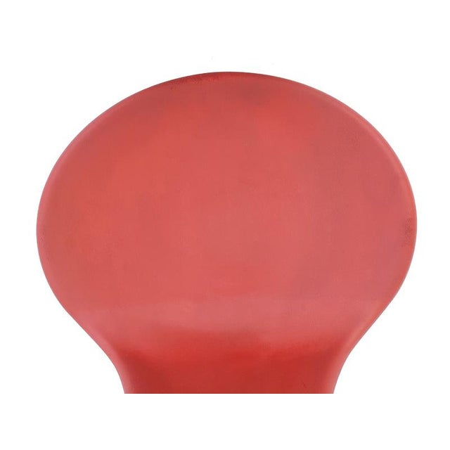 Italian Chrome-Plated Metal Base and Red Polyurethane Seating Chairs, 1990s, Set of 5 For Sale - Image 10 of 18