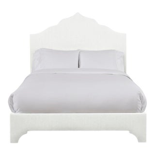 Clementine King Bedframe, Ivory Linen For Sale