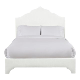 Clementine King Bedframe, Ivory Linen For Sale