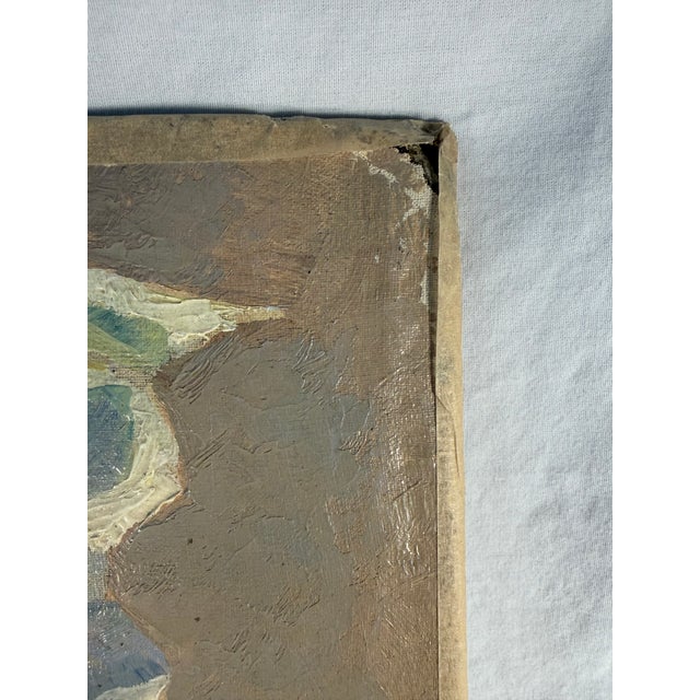 Vintage, French Oil on Board, Floral Painting For Sale In Salt Lake City - Image 6 of 7