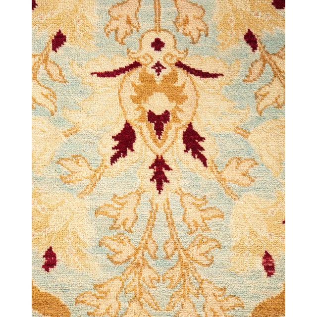 Traditional Eclectic, One-of-a-Kind Hand-Knotted Area Rug in Light Blue, 9' 0" x 11' 10" For Sale - Image 3 of 8