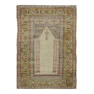 Antique Turkish Rug With Classic Arch & Teapot Motif in Multicolor - Rug & Kilim For Sale