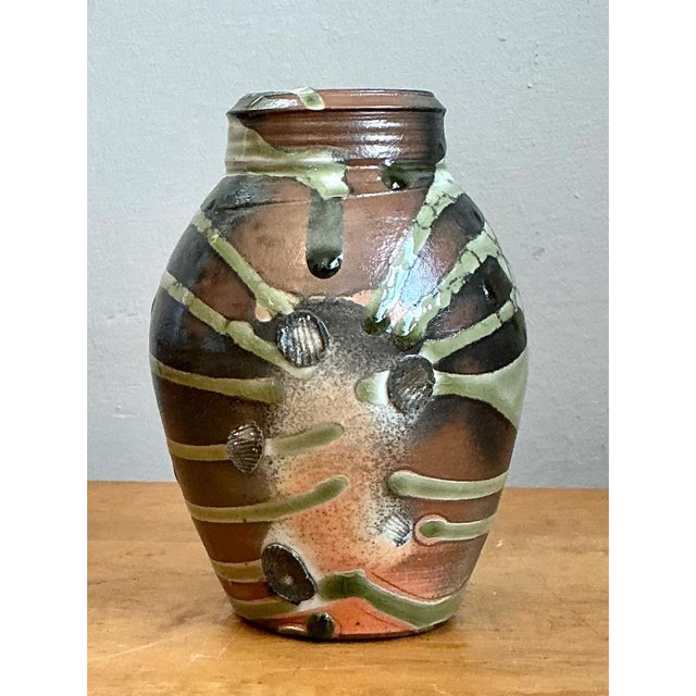 Vintage Abstract Ceramic Vase For Sale In West Palm - Image 6 of 12