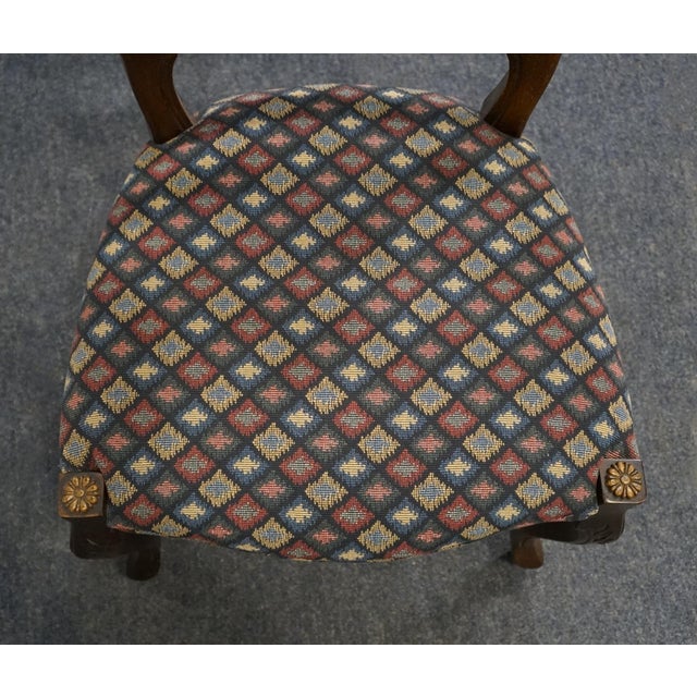 Vintage Antique Solid Cherry Country French Ladderback Dining Side Chair For Sale - Image 9 of 10