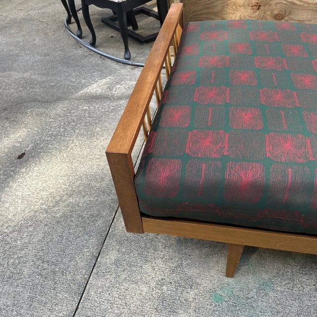 Up for consideration is a beautiful wooden mid-century modern daybed with the original cushions. This would look lovely in...