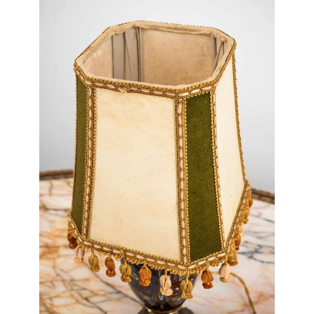 Antique Chinese Cloisonne Table Lamp For Sale - Image 9 of 12