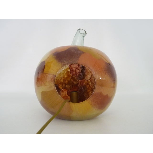 Glass Apple-Shaped Blown Glass Table Lamp, 1970s For Sale - Image 7 of 10