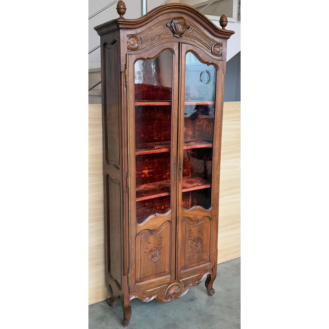 Brown 19th Century Country French Walnut Vitrine For Sale - Image 8 of 18