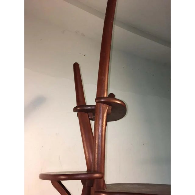 Late 20th Century Outstanding Organic Modern Sculptural Tiered Wood Stand For Sale - Image 5 of 9