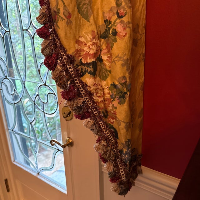 Yellow Custom Chintz Valances For Sale - Image 8 of 10