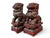 Wood Pair of Carved Wood Chinese Foo Lions, 10" Tall, 20th Century For Sale - Image 7 of 12