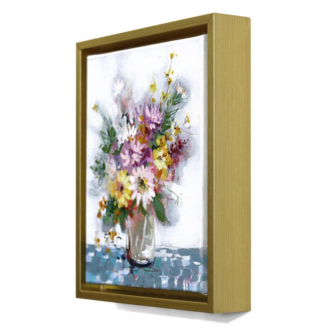 That One Vintage Tablecloth - Abstract Floral Still Life Mixed Media Original Artwork by Kellie Newsome For Sale In Los Angeles - Image 6 of 9