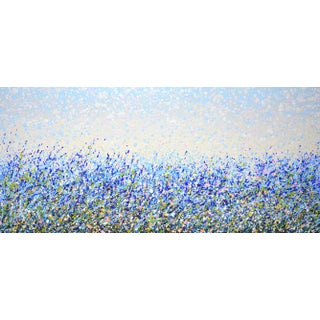 Blue Field Original Contemporary Painting For Sale