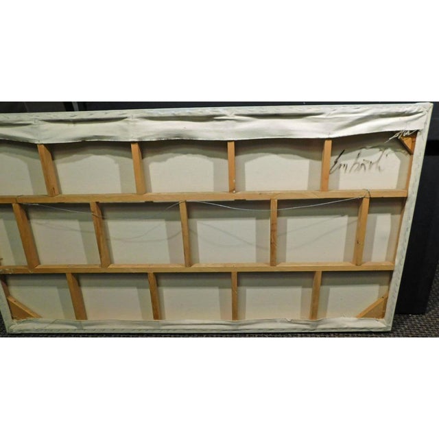 Impressionist Enrico Embroli ""Tab X Series #52" Original Painting on Canvas Hand Signed For Sale - Image 3 of 9