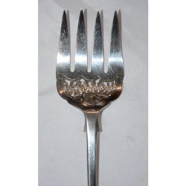 George Angell Sterling Silver Fish Set in Case, Circa 1875, London For Sale - Image 10 of 12