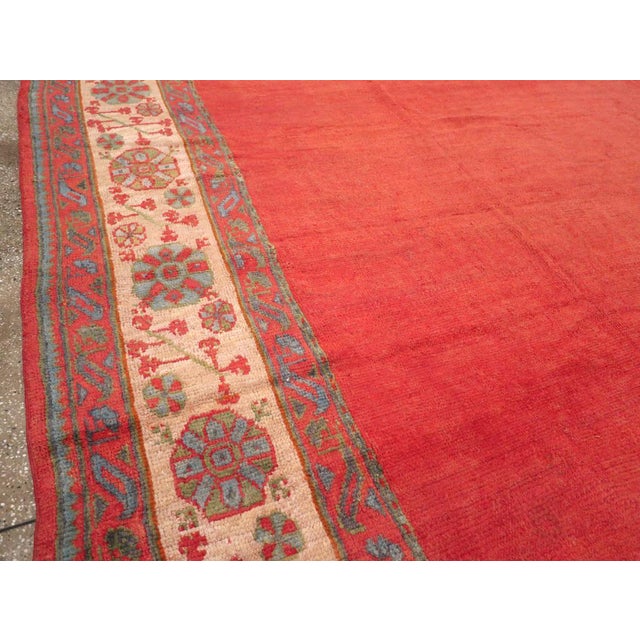 Rustic Galerie Shabab Collection Early 20th Century Turkish Oushak Room Size Carpet For Sale - Image 3 of 8