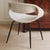 Open Back Chair in Natural White Textured Fabric For Sale - Image 9 of 9