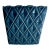 Mid Century Modern Cornflower Blue Ceramic Planter For Sale